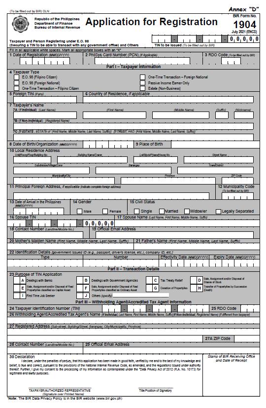 Enhanced BIR registration forms now available Grant Thornton