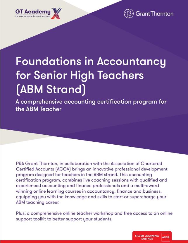 Foundations in Accountancy for Senior High Teachers (ABM Strand)