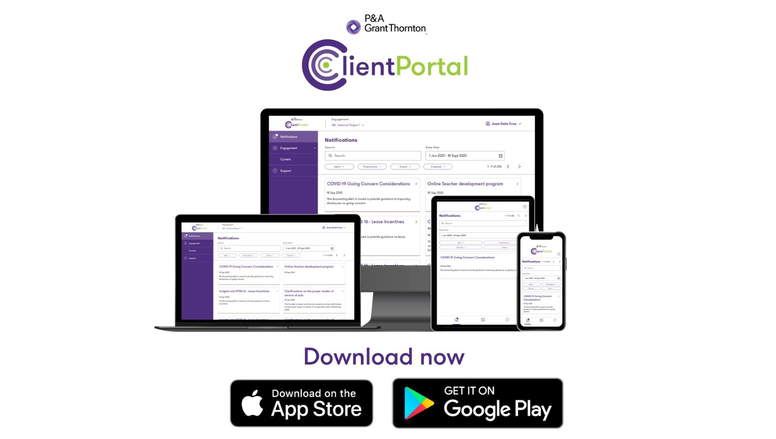 P&A Grant Thornton Client Portal