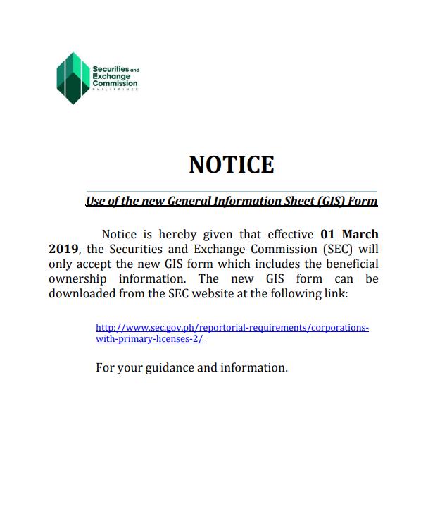 Use of the New General Information Sheet (GIS) Form Grant Thornton