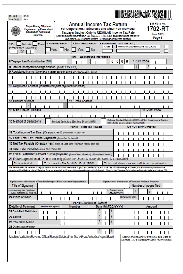 bir form 1701