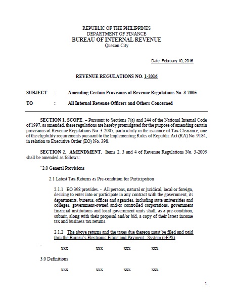 Revised Guidelines For Tax Clearance Of Government Bidders Grant Thornton