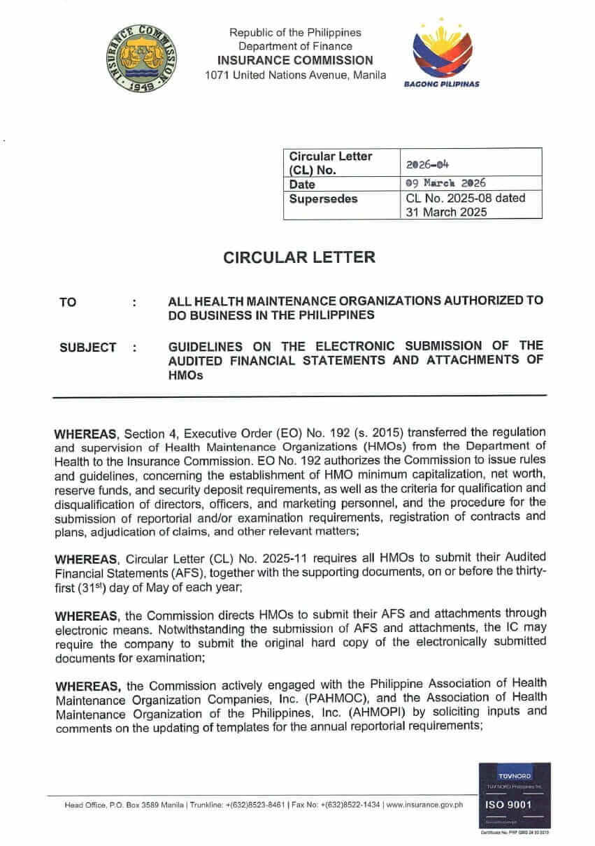 IC Circular Letter No. 2026-04