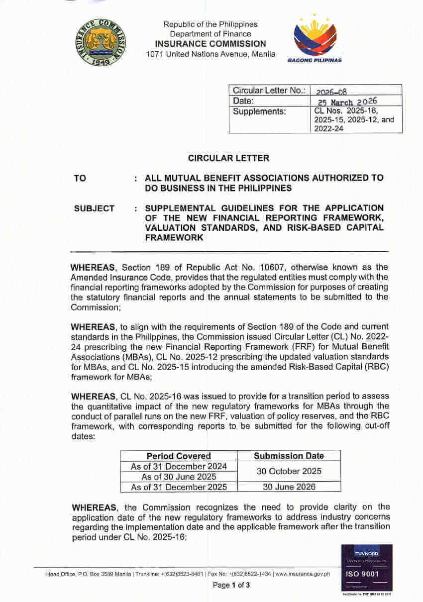 IC Circular Letter No. 2026-08