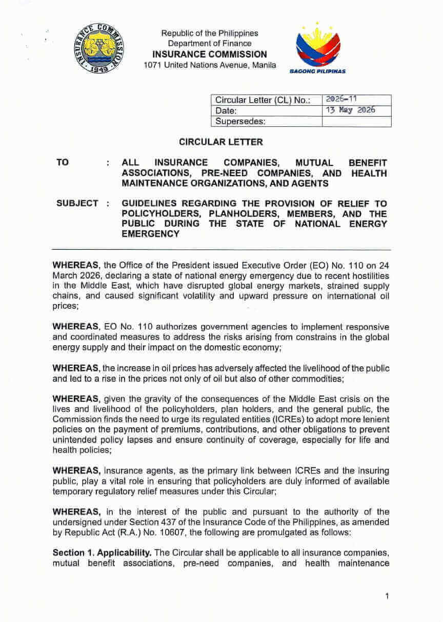 IC Circular Letter No. 2026-11