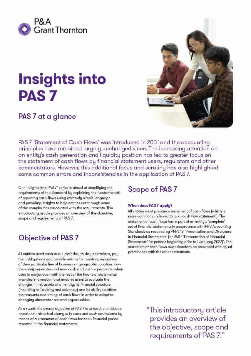 Insights into PAS 7