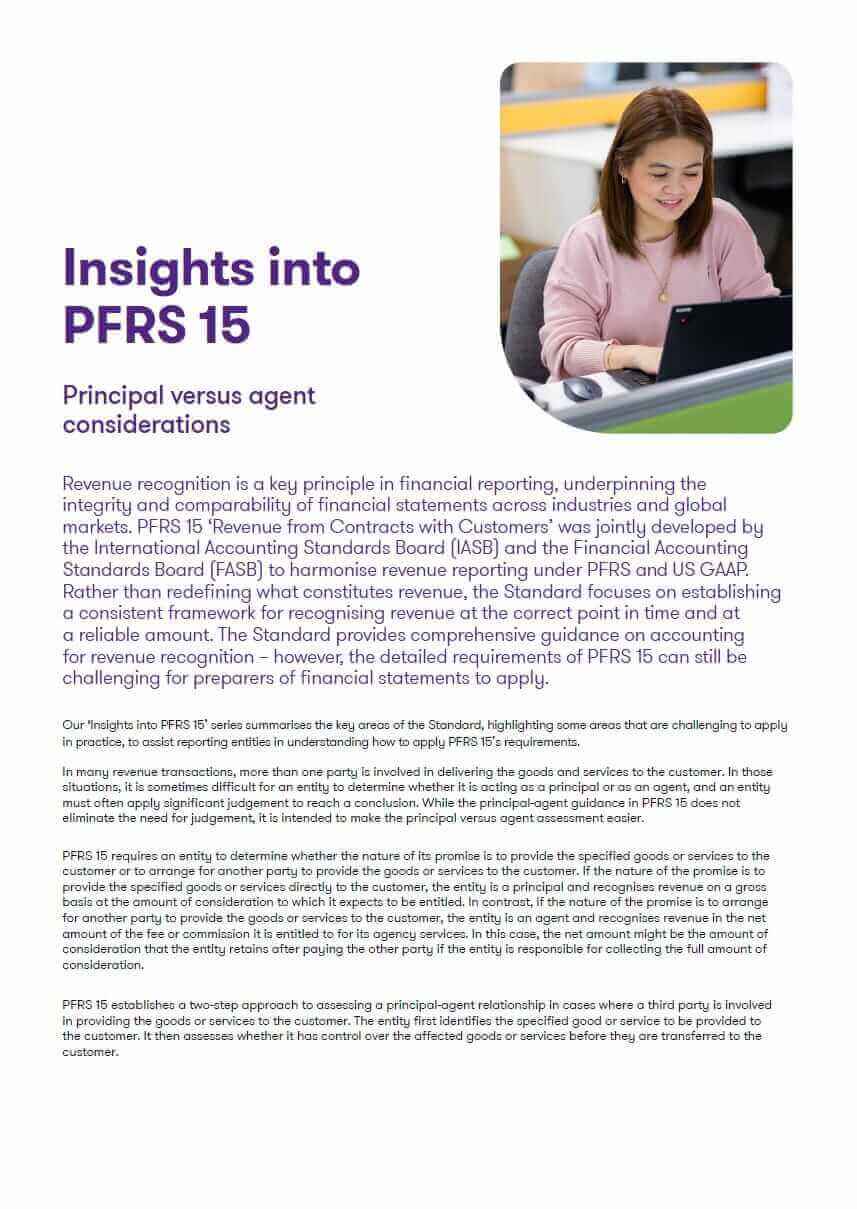Insights into PFRS 15