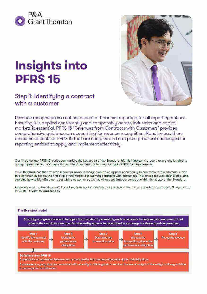 Insights into PFRS 15 - Step 1