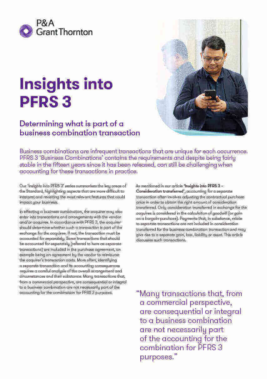 Insights into PFRS 3