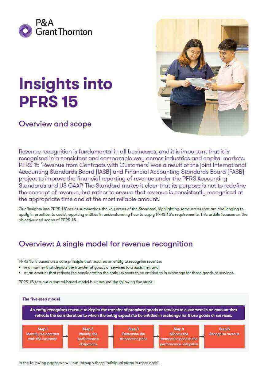 PFRS 15 - Overview and Scope