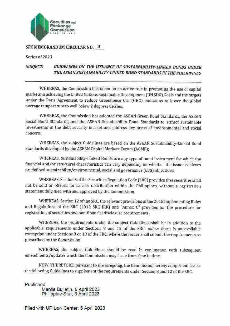 SEC MC No. 03-2023