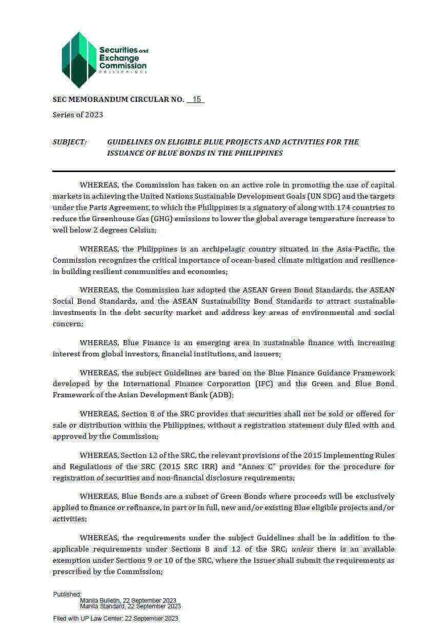SEC MC No. 15-2023